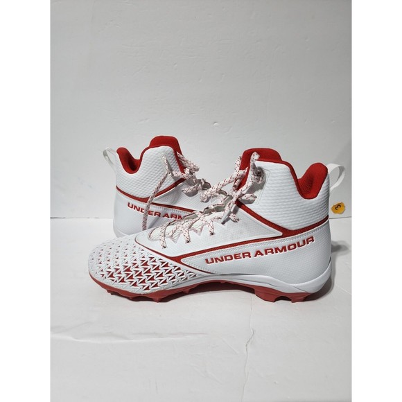 New Under Armour Hammer MC White Red Football Cleats Size 13 3022836-103 RARE main image 8